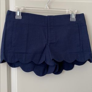 Lilly Pulitzer Scalloped Navy Shorts